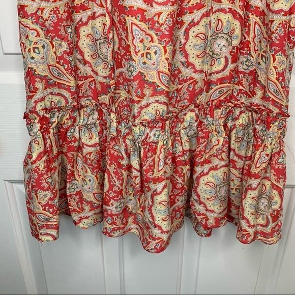 ZARA WOMAN 100% Silk Paisley Mini Dress - Picture 7 of 9